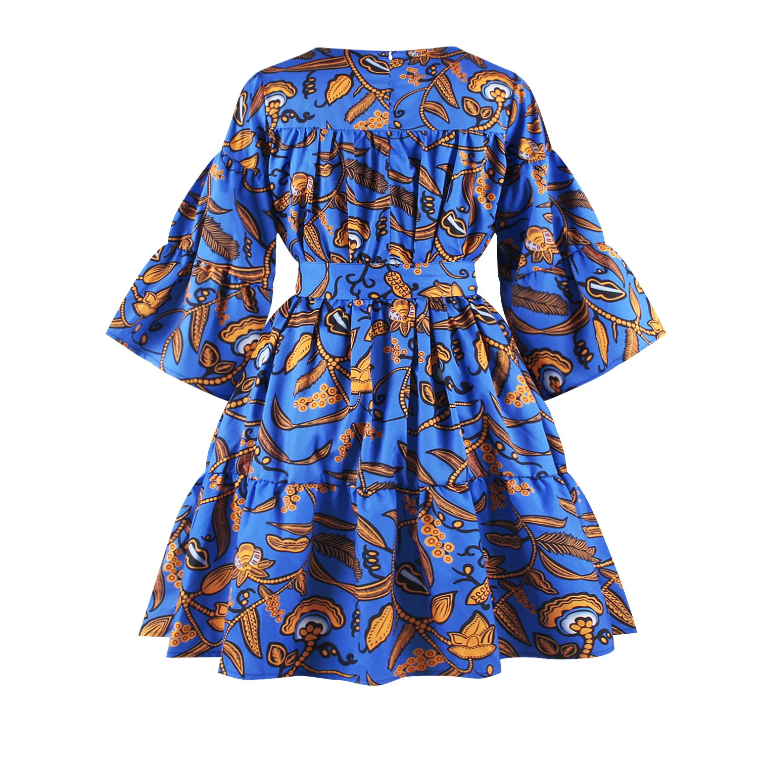 Женское платье в африканском стиле традиционная африканская одежда Дашики Анкара красный синий милый бандаж платье многоразовая одежда принт летняя одежда
