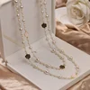Luxury Camellia Multilayer Long Pearl Necklace Brand Design Rose Flower Sweater Chain Necklace for Woman ► Photo 3/5