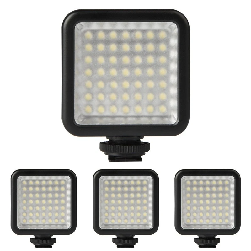 

FFYY-4X Mini DC 3V 5.5W 49 LED Video Camera Light Panel Lamp 6000K for Canon Nikon DSLR Camera Camcorder DVR DV