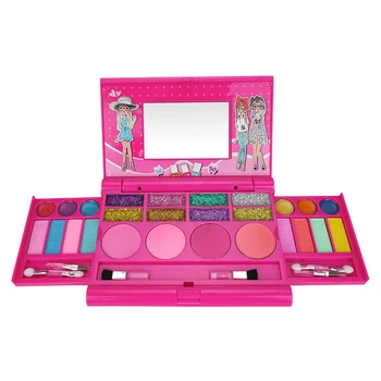 

Girls Stage Show Princess Birthday Gift Dress Up Brushes Eyeshadow Party Non Toxic Makeup Toys Set Fashion Portable Pretend Play