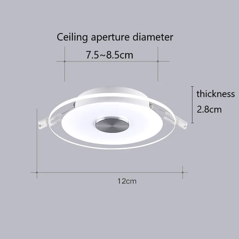 Скандинавское стекло, светодиодный потолочный светильник, освещение коридора, потолочное освещение для гостиной, ресторана, спальни, декоративное освещение, светильники - Цвет корпуса: Medium size