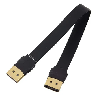 

HOT-Displayport DP 8K 60Hz Cable Slim Flat Soft Active Male to Male Fast Transfer Ultra FHD for Home Theater Games