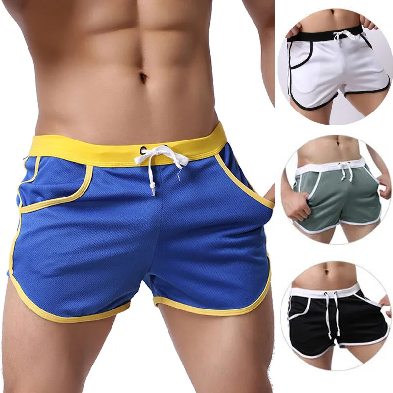 

Summer Men Casual Shorts Fitness Bodybuilding Shorts Men Plus Size M-3XL Mid Waist Solid Running Shorts Quick Dry Sweat Shorts