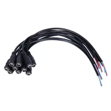 Новинка, 10 шт., 12 В, DC разъем питания, гнездовой разъем, соединительный кабель, 5,5X2,1 мм, со шнуром, кабель 15 см, для CCTV, светодиодный светильник