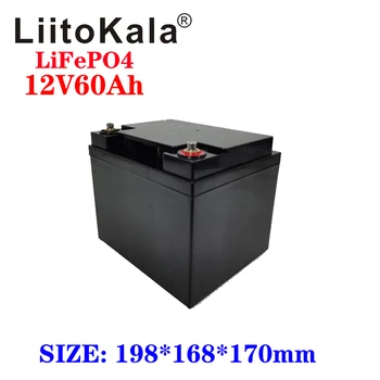 LiitoKala 12V 60Ah de ciclo profundo LiFePO4 Pack de baterÃa recargable 12,8 V 60Ah los ciclos de vida de 4000 con-en protección BMS 1