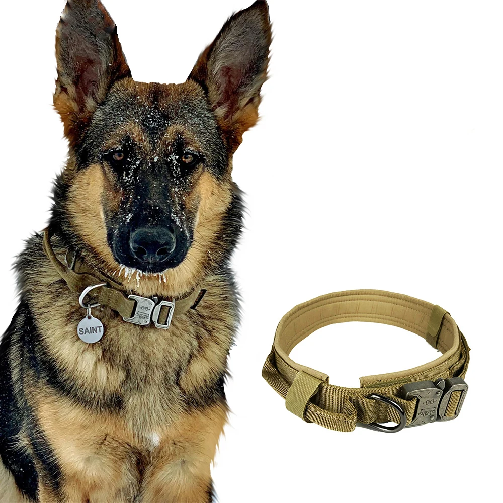 

Adjustable Tactical Dog Collar Leash Lead Nylon Strap Military Hound Pitbull Patrol Dog Leash Rope Training Hunting Accessories