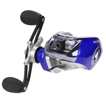 

Right Hand Baitcasting Reel Magnetic Dual Brake System 16+1BB 6.3:1 Gear Ratio Low Profile Bait Casting Reel Fishing Tackle