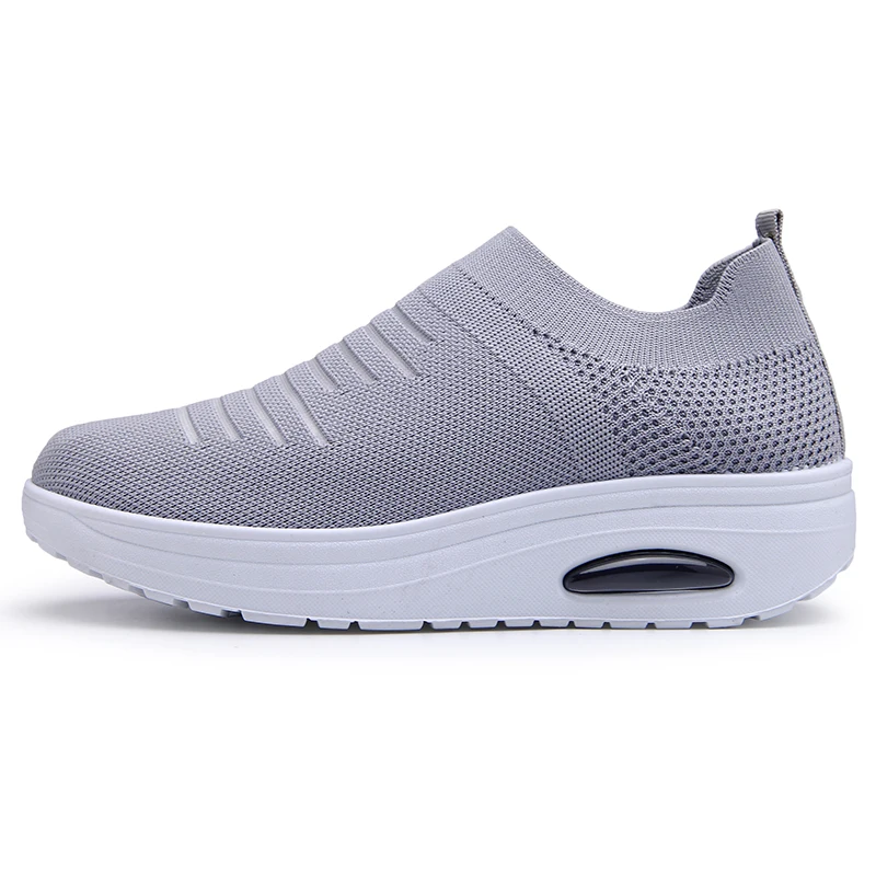 Женская повседневная обувь на платформе из сетчатого материала; модные удобные дышащие женские туфли на плоской подошве; обувь с округлой подошвой; Прогулочные кроссовки; Размеры 35-41