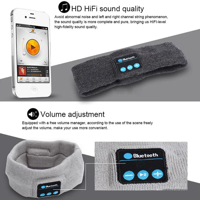 HD музыка головная повязка Bluetooth Кепка гарнитура Спорт Беспроводные наушники шляпа наушники Многофункциональный PUO88