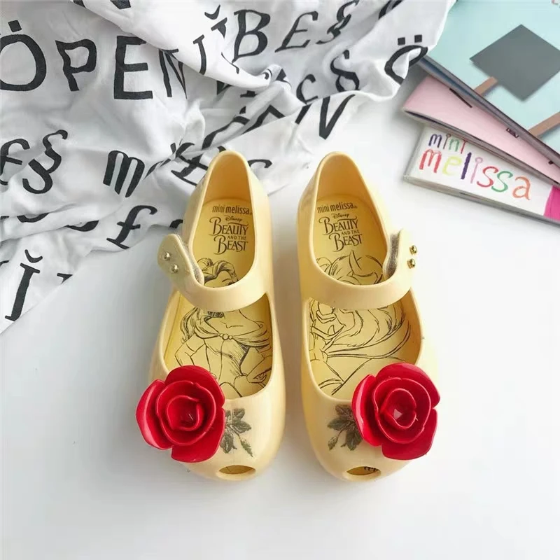 Melissa Mini New Beauty Beast Детские желейные сандалии босоножки для девочки принцессы