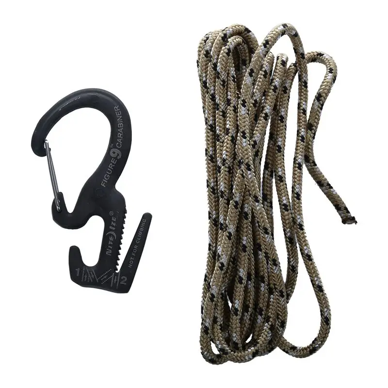 

SEWS-Carabiner, Rope Tightener with Carabiner Clip, Black
