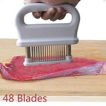 

48 Blades Needle Meat Cooking Tools Tenderizer Stainless Steel Knife Meat Beaf Steak Mallet Meat Tenderizer Hammer Pounder