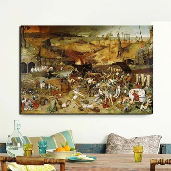

Pieter Bruegel Triumph Of Death Canvas Painting Print Living Room Home Decoration Modern Wall Art Oil Painting Posters Pictures