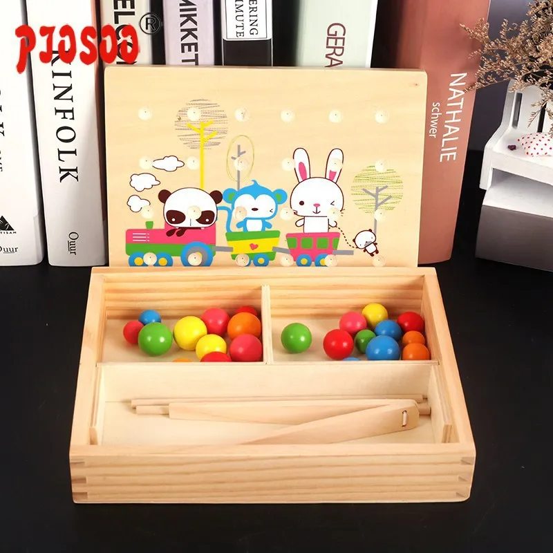 

Er tong jia Beads Game Swf02/0.4 Montessori Early Education Toy 3 to 4 Years Old Educational Kids Clip Beans