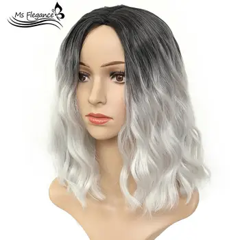 

MS Water Wave Synthetic Wigs for Women Natural Ombre Blonde Wig Natural Wave Synthetic Wigs Cosplay Hair Daily