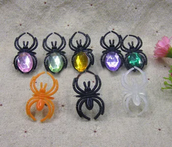 

Novelty Horror Kids Toy Simulation Spider Finger Ring Jokes Artificial Insect Animal Model Trick Toys April Fool's Day Supplies