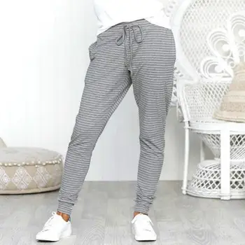 

Fashion High Waist Pencil Pants Casual Trousers 2020 Spring Striped Pants for Women