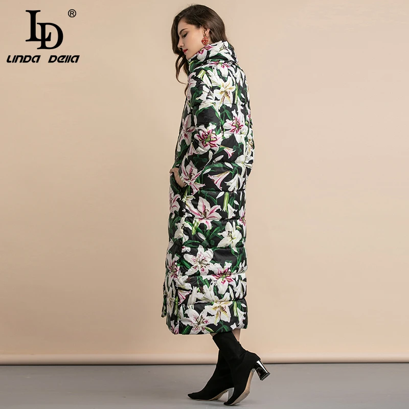 LD LINDA DELLA/зимняя теплая утолщенная белая куртка на утином пуху винтажные