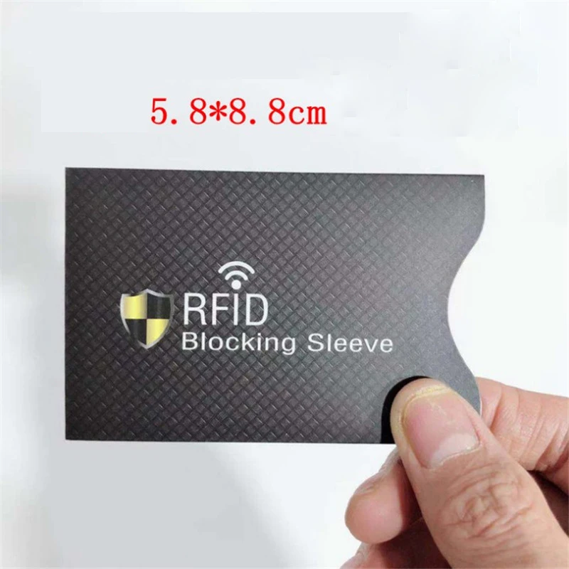 5 шт., защита от кражи для RFID, защита для кредитных карт, блокировка, держатель для карт, рукав, кожаный чехол, Защита, Чехол для банковских карт, новинка - Цвет: Черный