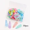 50Pcs/Box Colorful Hair Clips Child Metal Hairgrip Solid Color Kids Snap Hairpins Baby Mini Hair Barrettes Hair Accessories ► Photo 2/6