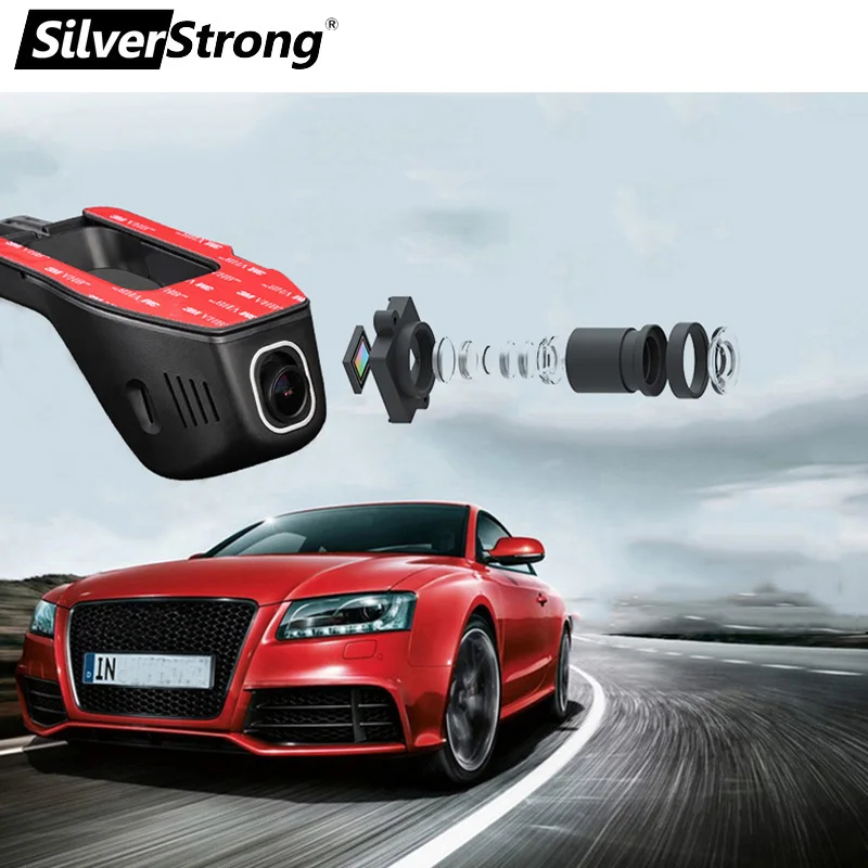 SilverStrong Топ Автомобильный видеорегистратор WIFI DVR 1080P Novatek 96658 с двумя объективами