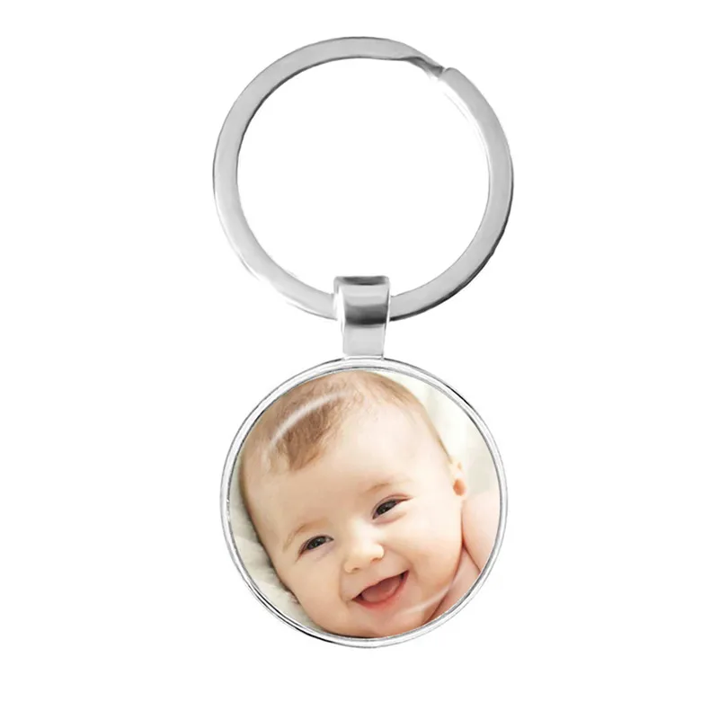 Personalized Custom Keychain Photo Mum Dad Baby Children Grandpa Parents Custom designed Photo Gift For Family Anniversary Gift