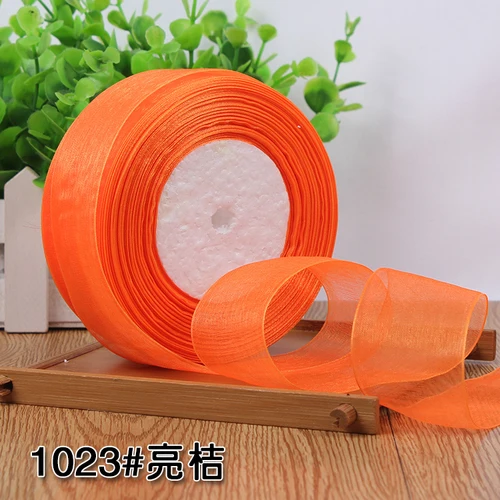 Organza Ribbon Roll - Vibrant Colors for Gift Wrapping and Decorations, 45 Meters