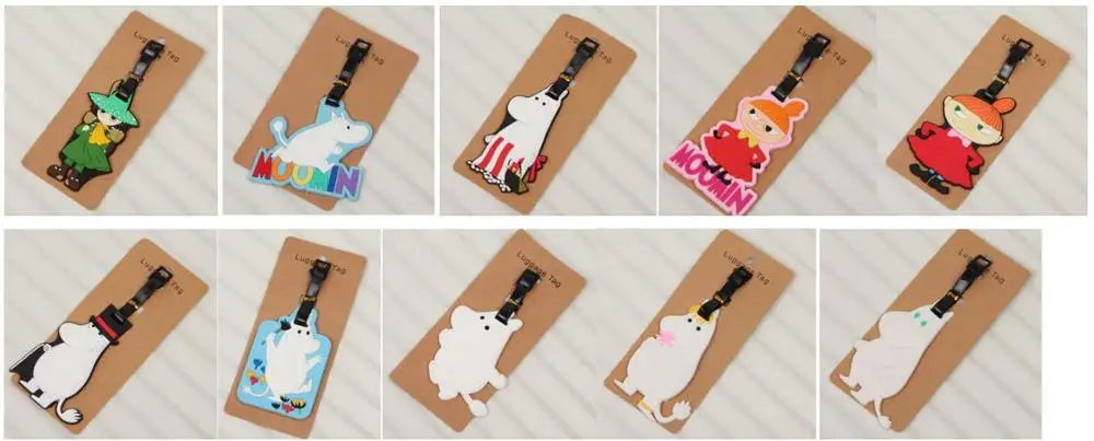 New 1pcs Japanese anime witch hippopotamus girl cute Luggage tag PVC pendants suitcase decoration keychain Card Holder kids gift | Украшения