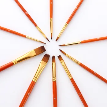 

Manufacturers Sell 10 Sticks of Wooden Nylon Paint Brushes, Oil Brushes, Water Chalk. Suitable for Art Drawing Graffiti