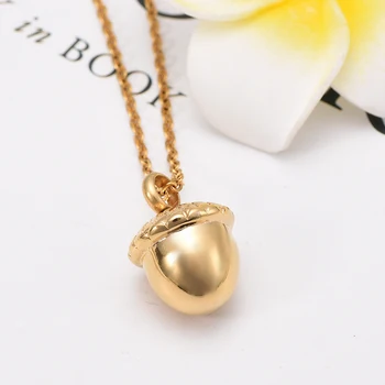 

X028 Top Polishing Golden Bullet Cremation Pendant Never Fade Stainless Steel Jewelry Funeral Casket Memorial Urns Charm