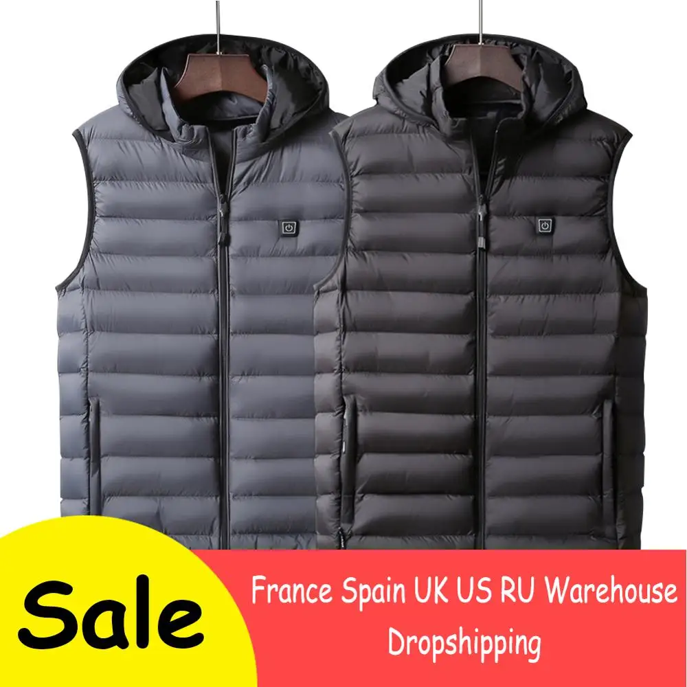 

Electric Heating Vest large size Men Women Winter Warm Slim Heated Vest Outdoor Fashion Heating Jacket
