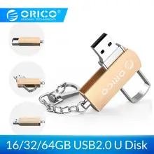 ORICO 64GB 32GB 16GB U disk USB Flash Drive USB2.0 Pendrive with Key Ring Support For Mobile Phone Computer