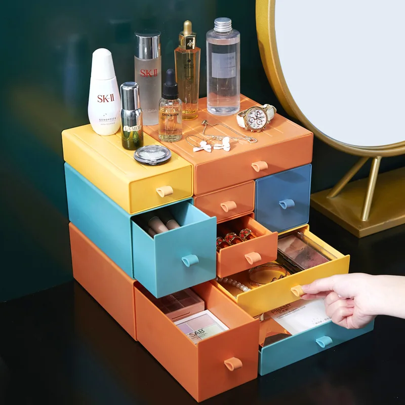 Nordic Stackable Desktop Organizer Box Office Sundries Bathroom Accessories Storage Drawer Cosmetics Jewelry Masks Holder | Дом и сад