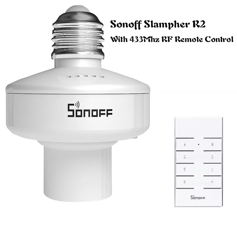 Sonoff Slampher R2 433 МГц RF WiFi держатель света E27 держатель лампы прерыватель Wifi переключатель умный дом для Alexa Google Home - Комплект: With Remote Control