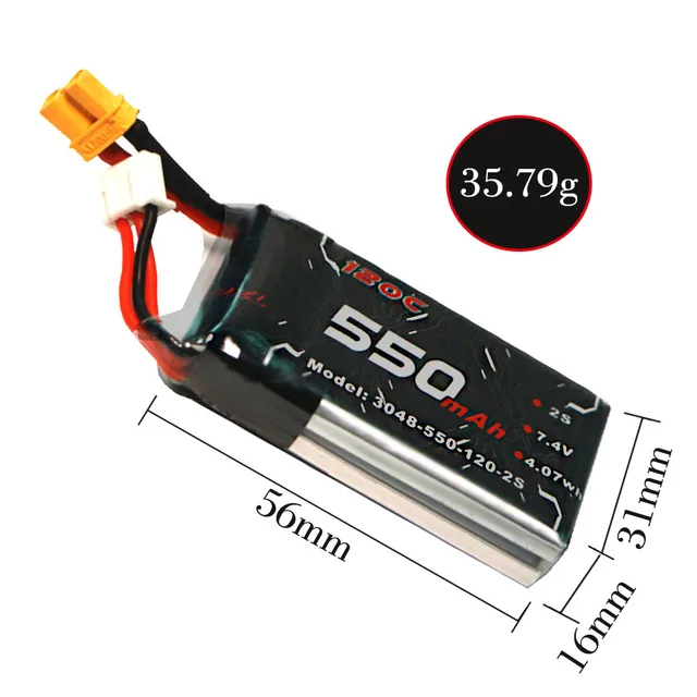 Alien 2S 7.4V HV 520mAh 120C Lipo