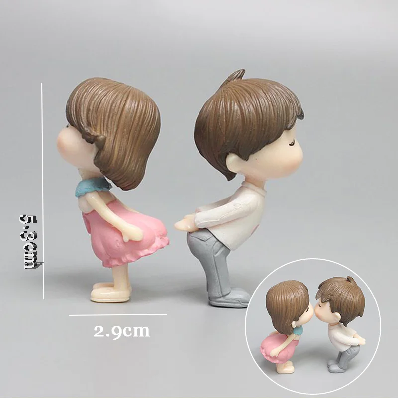 Romantic Miniature Couple Figurines for Wedding Decor and Valentine's Day Gift