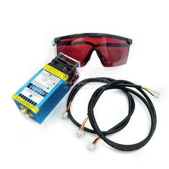 

diode laser module TTL PMW mix control 405NM 450NM blue purple laser with goggles wires for laser engraving machine