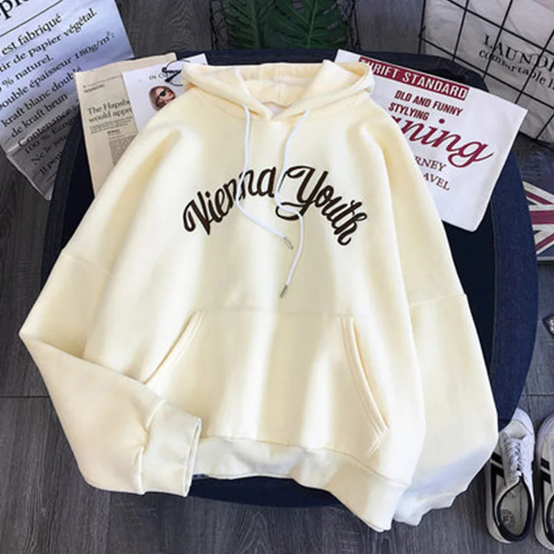 Beige Новая женская утепленная бархатная теплая Свободная Толстовка большого размера Harajuku bf ветрозащитная Толстовка Джерси Зимняя рубашка tide ins пальто - Цвет: Beige