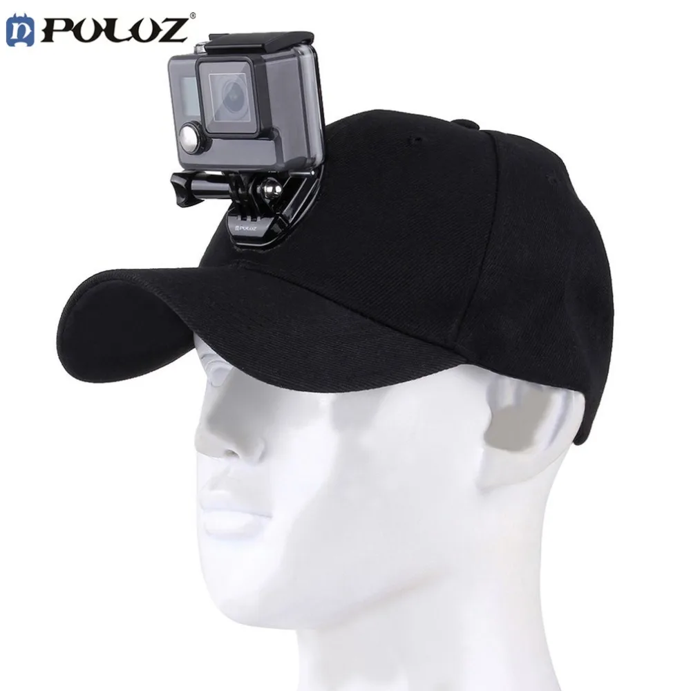 PULUZ, спортивная шапка для камеры, аксессуары для GoPro, регулируемая крышка с винтами и J Stent Base для GoPro HERO 6 5 4/5 4 Session