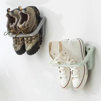 

Wall Mounted Shoe Rack Foldable Creative Seamless Home Storage three-dimensional Wall Slippers High Heels Storage Rack Organize