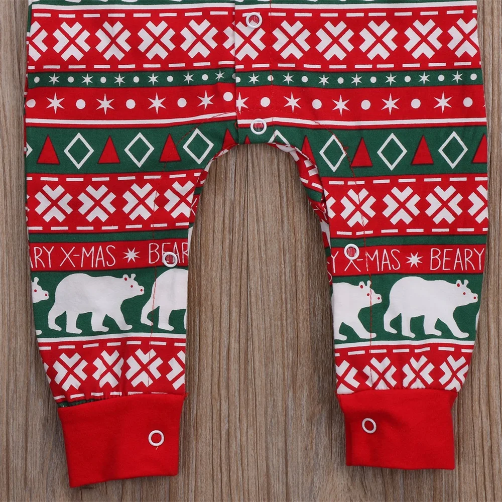 Pudcoco My First Christmas/Одежда для новорожденных и маленьких мальчиков; одежда для малышей; комбинезон с длинными рукавами для девочек; детская Рождественская одежда для малышей
