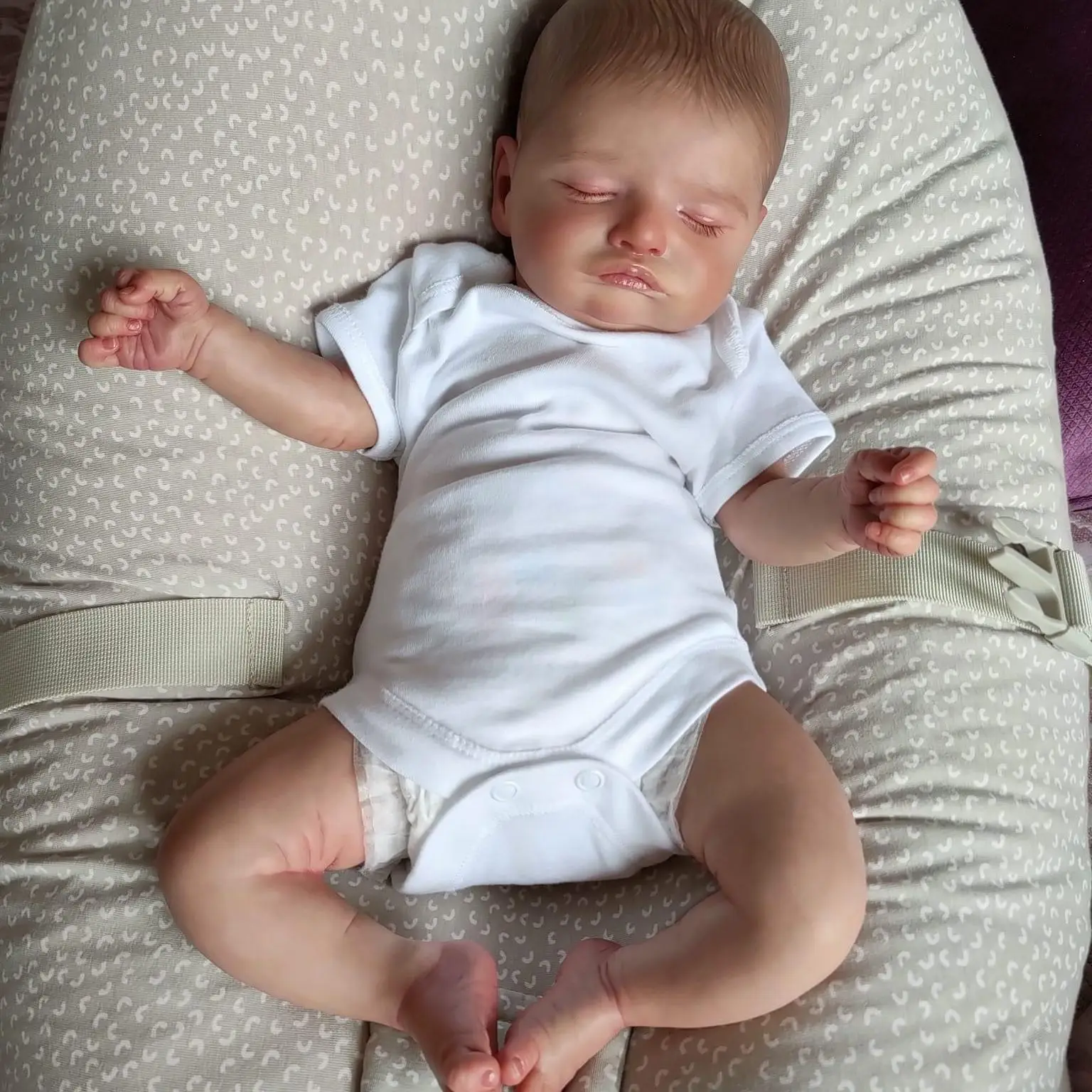 

49CM Already Painted Reborn Baby Rosalie Doll 3D Painted Skin Handmade Collectible Art Doll Gift
