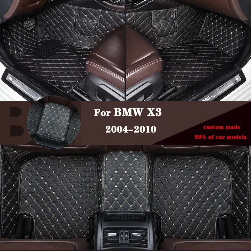 

Автомобильные коврики для BMW X3 2010 2009 2008 2007 2006 2005 2004, двухслойные коврики с проволочной петлей, аксессуары для автомобильного интерьера, защита