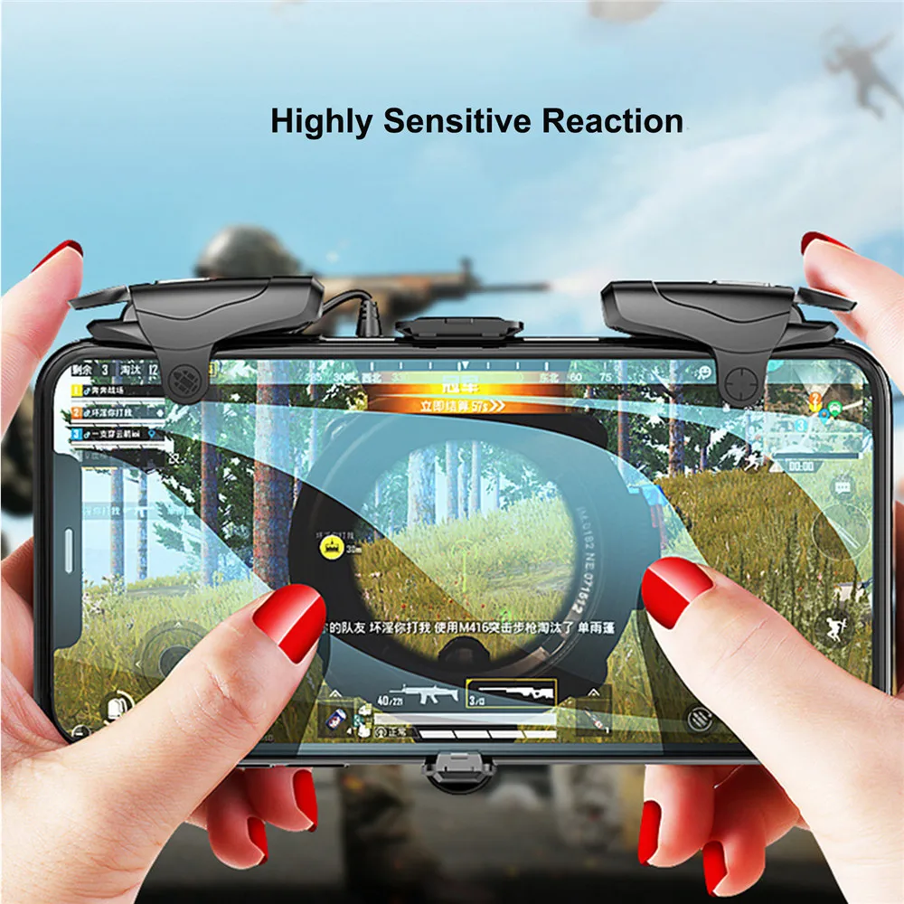 Mobile Game Shooter Mechanical Button for PUBG High Sensitive Ergonomic Gaming Trigger Mobile Phone