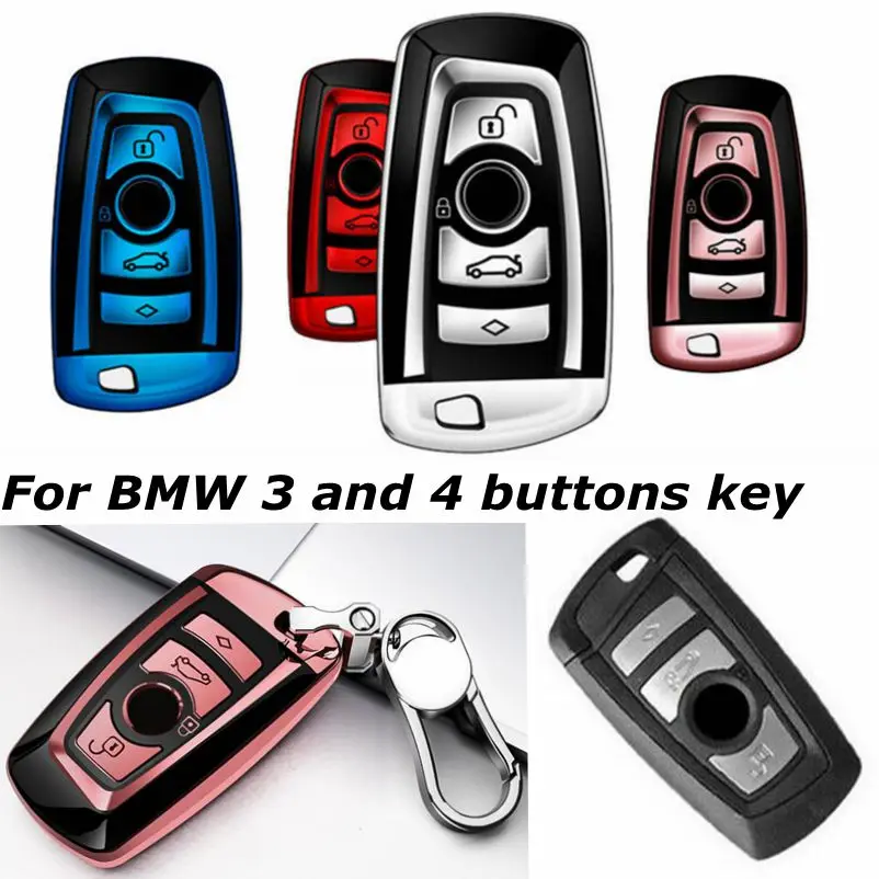 Хромированный Мягкий ТПУ чехол для ключей Wih брелок BMW X3 X4 M2 M3 M4 M5 M6 1-7 Series |