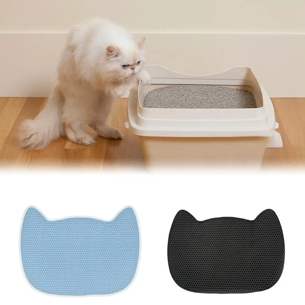 Double Layer Litter Pad Cat Litter Trapping Mat Foldable Cat