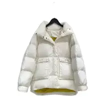 

FAKUNTN 2021 New Fashion Winter Bread Coat Female White Duck Down Casual Wild Women's ClothingStand Collar Women's Down