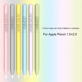 

DIY 0 to 9 Number and A to Z Letter Combination Silicone Protective Case Cover Sleeve Skin for a-pple Pencil 1st 2nd