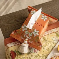 Vintage Tissue Box Car Tissue Bag Vintage Household Tissue Box Kitchen High-end Paper Storage Printing Creative Drawer Wholesale 2
