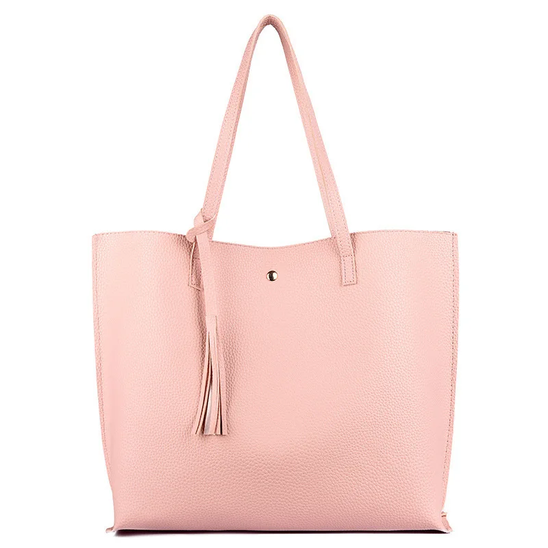 

2018 New Style Korean-style Tassels One-Shoulder Handbag Pu Large Capacity Handbag Bag WOMEN'S Fashion Handbag a Generation of F